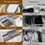 2 Pcs Wardrobe Clothes Organizer with Support Board- Foldable Mesh Closet Storage Large 7 Grids Divider Drawer Organizers Washable Compartment Box for Jeans T-shirt Pants Legging (L-7Grids), White 2 Pcs Wardrobe Clothes Organizer with Support Board- Foldable Mesh Closet Storage Large 7 Grids Divider Drawer Organizers Washable Compartment Box for Jeans T-shirt Pants Legging (L-7Grids), White
