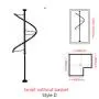 Wardrobe Rack, Shape S, 360 Degree Rotation, Adjustable Height, Large Size and Small Size, Champagne and Black Color Wardrobe Rack, Shape S, 360 Degree Rotation, Adjustable Height, Large Size and Small Size, Champagne and Black Color