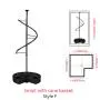 Wardrobe Rack with cane basket, Shape S, 360 Degree Rotation, Adjustable Height, Large Size and Small Size, Champagne and Black Color