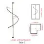 Wardrobe Rack, Shape S, 360 Degree Rotation, Adjustable Height, Large Size and Small Size, Champagne and Black Color Wardrobe Rack, Shape S, 360 Degree Rotation, Adjustable Height, Large Size and Small Size, Champagne and Black Color
