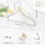 20 Pcs Clear Acrylic Hangers Plastic Glitter Coat Hanger Non Slip Space Saving Suit Hangers Heavy Duty Clothes Hanger with Non Slip Notches