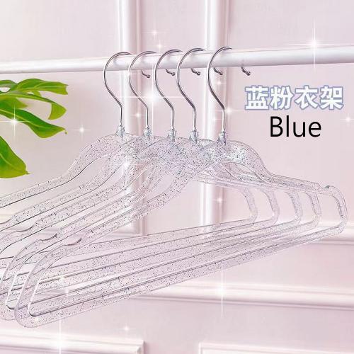 20 Pcs Clear Acrylic Hangers Plastic Glitter Coat Hanger Non Slip Space Saving Suit Hangers Heavy Duty Clothes Hanger with Non Slip Notches