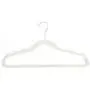 Yuucin 10pcs 450.524.5 Plastic Flocking Clothes Hangers INon Slip & Space-Saving vory White