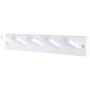 Dseap Wall Mounted Coat Rack: 16-Inches Hole to Hole, 5 Pegs Coat Hanger Hooks for Hanging Coats Towels Hats Clothes, White