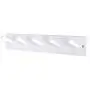Dseap Wall Mounted Coat Rack: 16-Inches Hole to Hole, 5 Pegs Coat Hanger Hooks for Hanging Coats Towels Hats Clothes, White