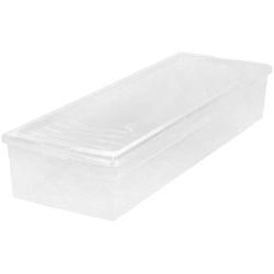 IRIS USA 105000 30" Wrapping Paper Storage Box, Clear