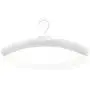 HANGERWORLD 3 White 15.7inch Cotton Padded Cushioned Top Garment Coat Hangers with Embroidered Floral Detail