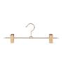 Amber Home Real Rose Gold Metal Slacks Pants and Skirt Hanger with Adjustable Clips Hang Rack with Swivel Hook (Rose Gold, 5 Pack)