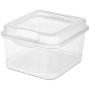 STERILITE 18038612 Plastic FlipTop Latching Storage Container, Clear (48 Pack)