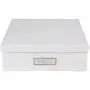 Bigso Oskar Fiberboard Label Frame Document Letter Box, 3.3 x 10.2 x 13.8 in, White Bigso Oskar Fiberboard Label Frame Document Letter Box, 3.3 x 10.2 x 13.8 in, White