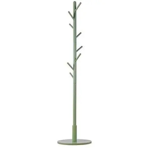 BSQT Coat Rack Solid Wood Coat Rack, Floor-Standing Single Pole Hanging Clothes Hanger, with 8 Hook Round Chassis 5 Colors Coat Rack Wall Mounted Coat Rack (Color : C)