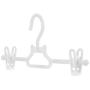HANGERWORLD 20 White 11.8inch Plastic Kids Coat Clothes Garment Pants Skirt Baby Toddler Adjustable Clip Hangers
