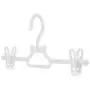 HANGERWORLD 10 White 11.8inch Plastic Kids Coat Clothes Garment Pants Skirt Baby Toddler Adjustable Clip Hangers