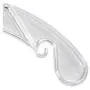 NAHANCO 405 Plastic Dress Hanger, Heavy Weight, 17&quot, Clear (Pack of 100)
