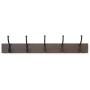 AmazonBasics Wall Mounted Standard Coat Rack, 5 Hooks, Set of 2, Espresso