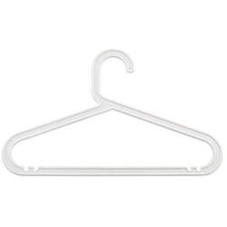 SUHXS Seamless Hanger, Plastic 10 Packs, Non-Slip Clothes Rack, Drying Rack Clothes Hanger Hook Hanger 33Cm Children White 10