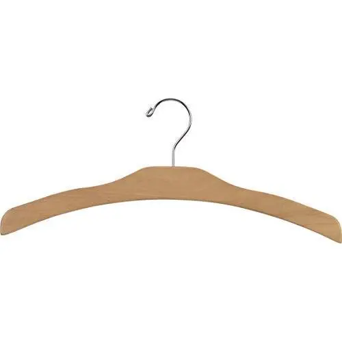 The Great American Hanger Company Arched Wooden Top Natural Finish, Low Profile 17 Inch Flat Chrome Swivel Hook & Notches for Hanging Straps (Set of 25) Clothes Hanger, Hardware The Great American Hanger Company Arched Wooden Top Natural Finish, Low Profile 17 Inch Flat Chrome Swivel Hook & Notches for Hanging Straps (Set of 25) Clothes Hanger, Hardware