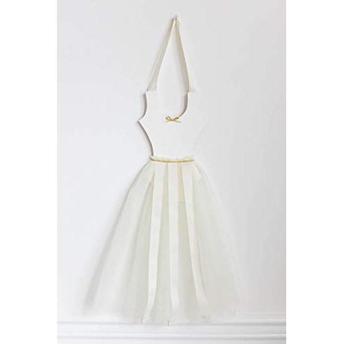 IVORY AND GOLD BALLET-BOW HANGER-HAIR CLIP HOLDER-ORGANIZER