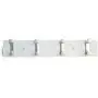 NIKKY HOME Coat Rack Hanger Wall Mounted Coat Rack Hanger Dual Hooks 4 Hooks, White NIKKY HOME Coat Rack Hanger Wall Mounted Coat Rack Hanger Dual Hooks 4 Hooks, White