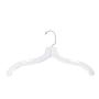 NAHANCO 505MGHU Plastic Dress Hanger, Chrome Swivel Hook, Rubber Gripper, Middle Heavy Weight, 17", Clear (Pack of 50)