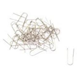 Fused Glass Supplies - Fusible High Temperature Nichrome Wire Jump Rings, Ornament Hanger U Hooks- 50 Piece Pack