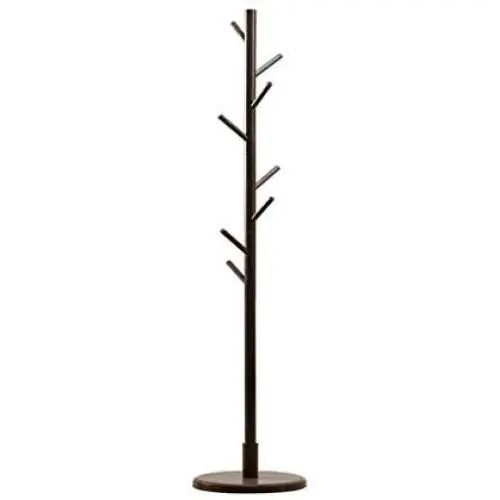 YMJQB Wooden Coat Rack Stand Hooks Clothes Stand Tree Stylish Wooden Hat Coat Rail Stand Rack Clothes Jacket Storage Hanger Organiser Color : （Beige, Black, Brown, Red, White） (Color : Black)