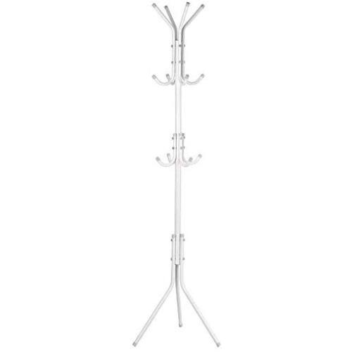 YXZQ Shelf, Coat Rack,12 Hooks Metal Coat Rack Hat Tree Stand Clothes Bag Hanger Drying Rack Clothes Rack Organizer for Home Bedroom,68.50inch Height(White)