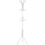YXZQ Shelf, Coat Rack,12 Hooks Metal Coat Rack Hat Tree Stand Clothes Bag Hanger Drying Rack Clothes Rack Organizer for Home Bedroom,68.50inch Height(White)