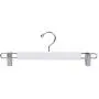 Amber Home Solid Gugertree Wooden Pant Skirt Hangers Clamp Hangers Slack Hangers with 2-Adjustable Anti-Rust Clips White Finish (10 Pack) Amber Home Solid Gugertree Wooden Pant Skirt Hangers Clamp Hangers Slack Hangers with 2-Adjustable Anti-Rust Clips White Finish (10 Pack)