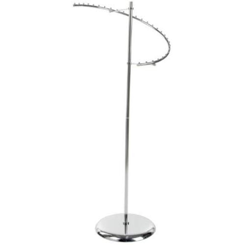 Displays2go Spiral Clothes Rack, Steel with Chrome Finish