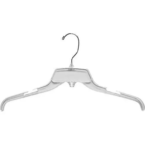 Clear Plastic Top Hanger, Boxes of 100 Space Saving Hangers w/ Notches and 360 Degree Swivel Hook for Shirt or Dress by The Great American Hanger Company Clear Plastic Top Hanger, Boxes of 100 Space Saving Hangers w/ Notches and 360 Degree Swivel Hook for Shirt or Dress by The Great American Hanger Company