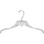 Clear Plastic Top Hanger, Boxes of 100 Space Saving Hangers w/ Notches and 360 Degree Swivel Hook for Shirt or Dress by The Great American Hanger Company