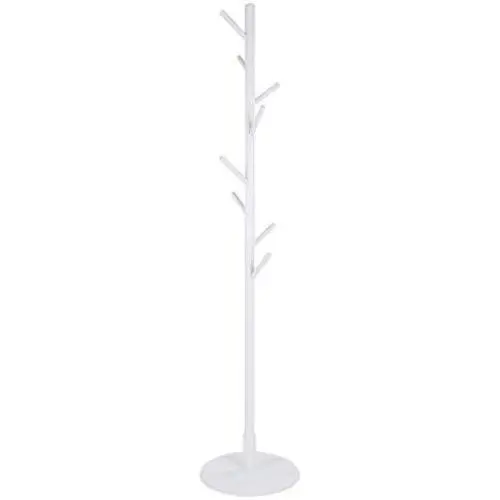 TOPINCN Solid Wooden Coat Rack Entryway Hall Bedroom Stand Tree Rack for Clothes Hat Handbag Jacket Scarf Hanger 8 Hook Easy to Assemble (White)