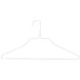 HANGERWORLD 20 Strong Extra Wide 18.11 Metal 13 Gauge White Galvanised Wire Clothes Garment Pants Bar Coat Hangers.