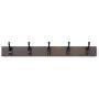 AmazonBasics Wall Mounted Coat Rack, 5 Modern Hooks, Espresso