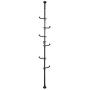 JIAYING Telescopic Floor-to-Ceiling Garment Rack, Clothes Drying Hanger with 6 Adjustable Brackets(Pink, Green, Coffee, White) (Color : Coffee) JIAYING Telescopic Floor-to-Ceiling Garment Rack, Clothes Drying Hanger with 6 Adjustable Brackets(Pink, Green, Coffee, White) (Color : Coffee)