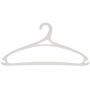 SAASNY Plastic Hangers,24 White 41.5cm Plastic All Purpose Clothes Garment Coat Hangers Space Saving with Non-Slip Trouser Bar,Ideal for Home and Shops - Space Saving Solution
