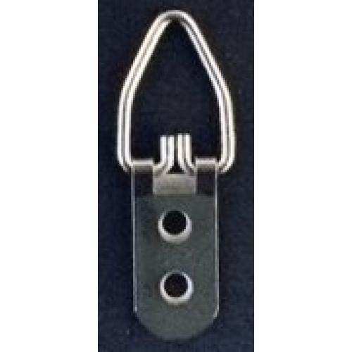 2 Hole Extra Heavy Duty Nickel Plated D Ring Picture & Mirror Hanger (10 Pack) with Screws …