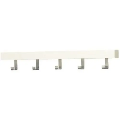 Ikea Tjusig White 5 Hook Coat Hanger Clothes Rack Hats Towels Scarves Wall or Over Door Wooden Ikea Tjusig White 5 Hook Coat Hanger Clothes Rack Hats Towels Scarves Wall or Over Door Wooden