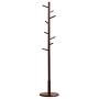TLTLYMJ Coat Rack, Solid Wood Bedroom Hangers, Home Floor, Simple Office Clothes Rack (Color : Dark Brown)