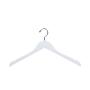 Amber Home Solid Gugertree Wooden Shirt and Dress Clothes Hangers with Chrome Hook, White Smooth Finished 24 Pack (White 24)