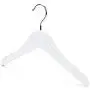 Nature Smile Kids Baby Children Toddler Wooden Shirt Coat Hangers with Notches and Anti-rust Chrome Hook Pack of 10 (White)