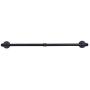 OROPY Industrial Pipe Clothes Rack, Heavy Duty Detachable Wall Mounted Black Iron Garment Bar, Multi-Purpose Hanging Rod for Closet Storage, 38.4" Length, Black (Two Base)