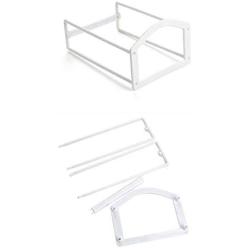 glasstore 1Pc Standing Clothes Hanger Holder Stacker Plastic Hanger Storage Rack Hanger Caddy Laundry Room Closet Organizer (White)