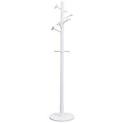 Angels home Coat Stand Clothes Rack Hat Coat Rack Floor Hanger for Hanging All Kinds of Clothes, Coats, Jackets, Scarves, Hats and More (Color : White)