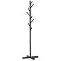 GWFVA Coat Stand Floor Standing Hat and Coat Coat Rack Clothes Hat Tree Stand Hanger Solid Wood Bedroom Creative Home Single Pole (Color : Black)