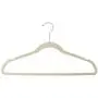 Inspired Living by Mesa Inspired Living Velvet Non-Slip Heavy Duty (25 Pack) Better Quality Holds Up to 22 Lbs-Each is 2.8 Oz / .20" Thick in Ivory/Silver suit-clothes-hangers, (