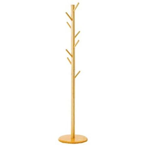 GTT-coat racks Wooden Tree Coat Rack, 8 Hooks - Super Easy Assembly NO Tools Required - Standing Coat Stand,Hallway Coat Hanger Hat Stand, for Handbag, Clothes & Accessories (Color : Wood Color)
