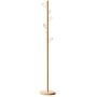 Angels home Simple Solid Wood Coat Rack Tree Nordic Clothes Rack Floor Bedroom Hanger Japanese-Style Beech Floor Hanger