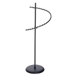 Only Hangers Textured Matte Black 29-Ball Spiral Clothing Rack